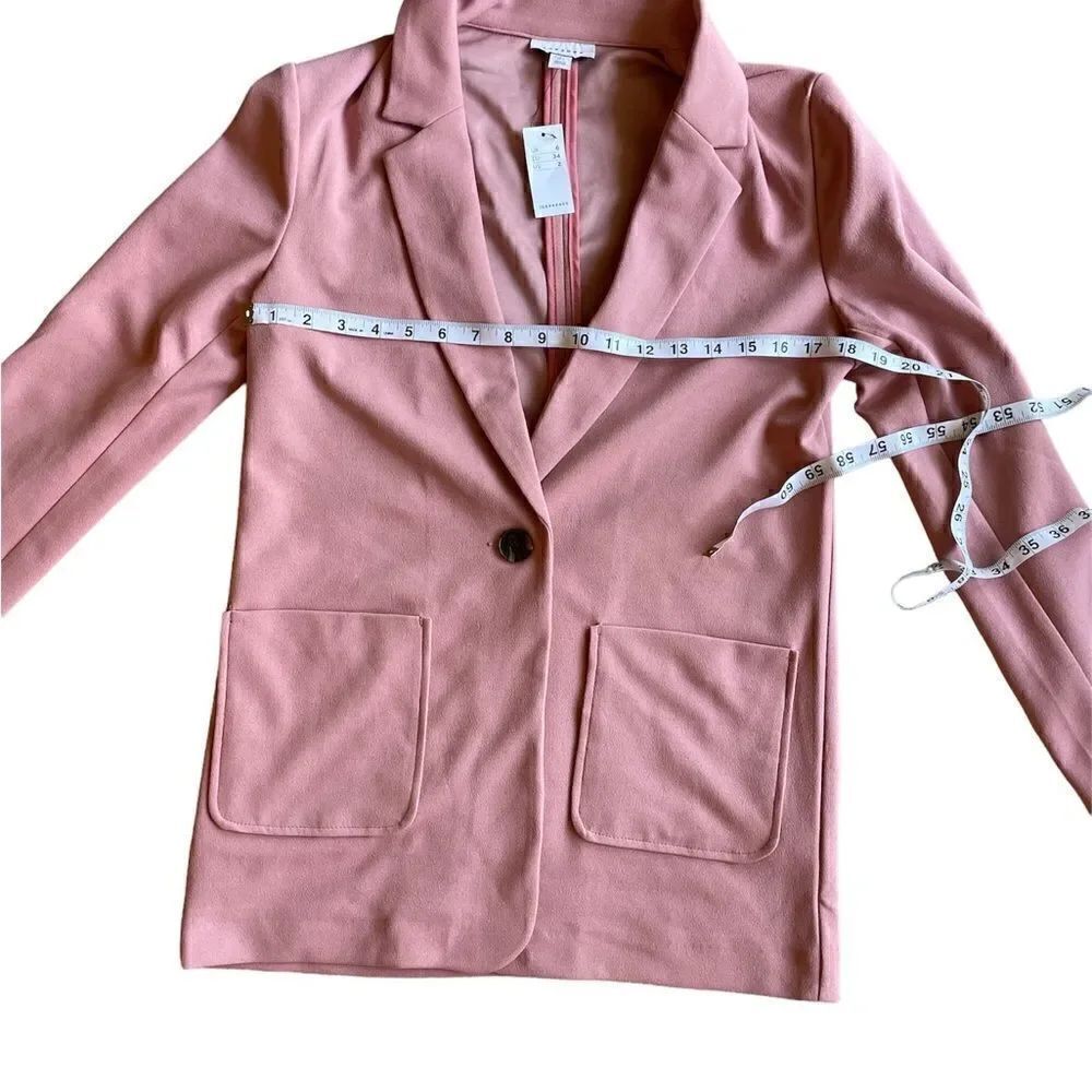 TOP SHOP Jersey Blazer Size 2 - Picture 5 of 9